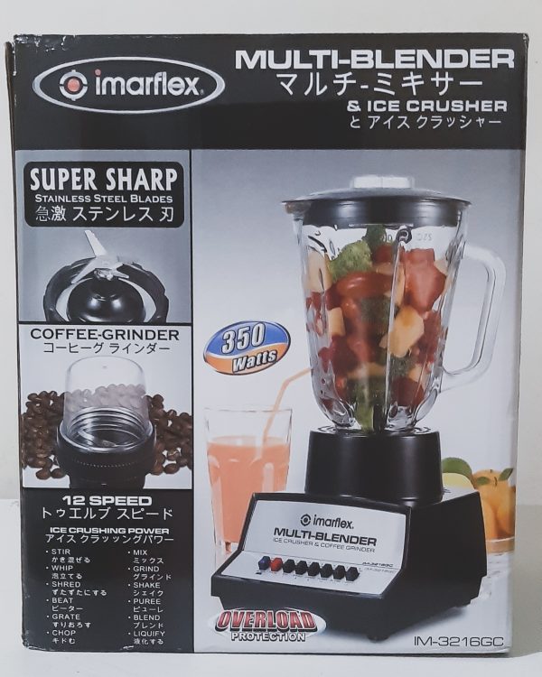 Imarflex Multi-Blender and Ice-Crusher (IM-3216GC) Unboxing